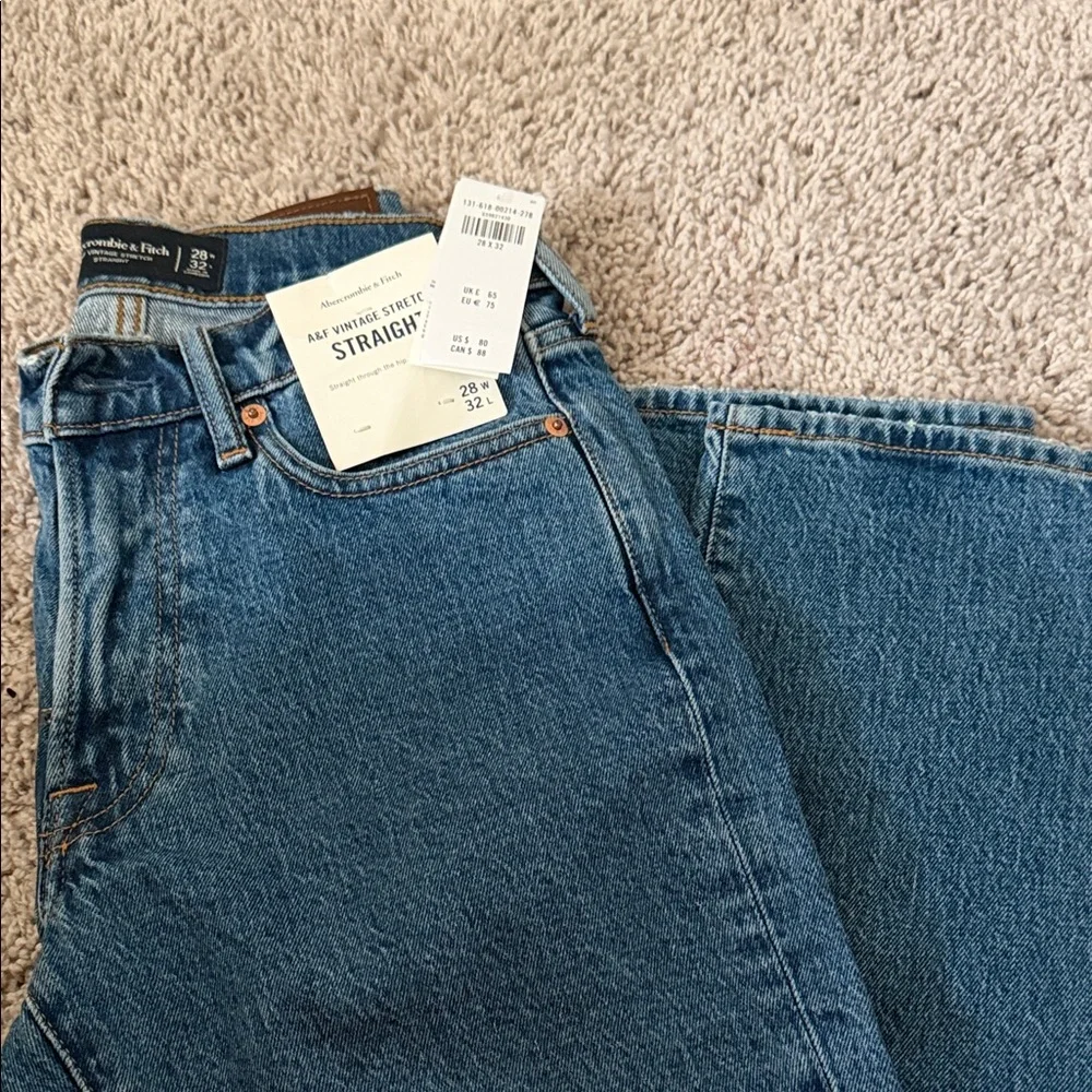 Abercrombie & Fitch Blue Straight Leg Jeans